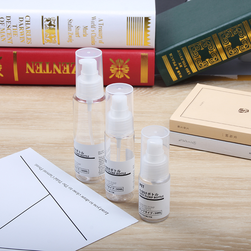 Spot if there is no printed PET packing pump press pump travel packaging replenishment lotion cosmetic water