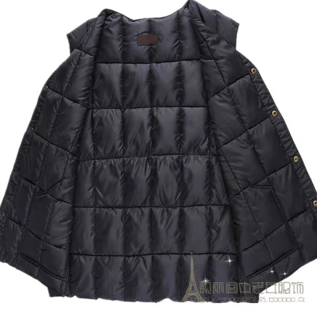 Mùa thu và mùa đông trung niên cotton vest nam cộng với phân bón XL vest người già dày ấm xuống áo vest cotton bộ quần áo thể thao nam