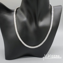 Min Ho jewelry 1 8 2 5 3 0mm square diamond necklace full diamond simulation diamond crystal wedding dinner jewelry