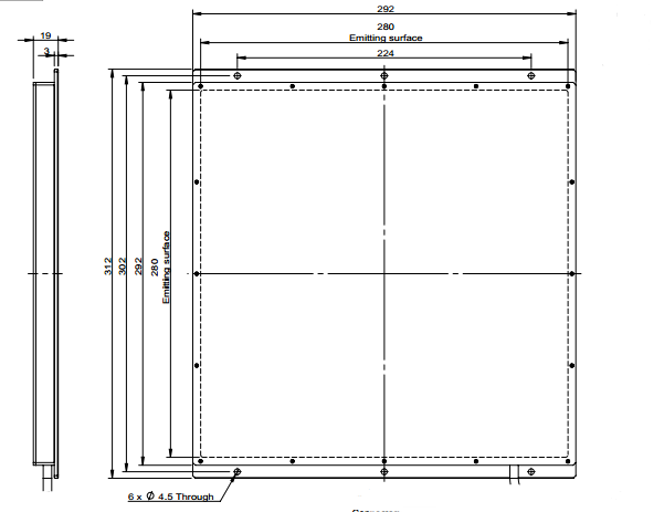 Machine vision bottom backlight source industrial CCD camera detects light source FL280 - 280