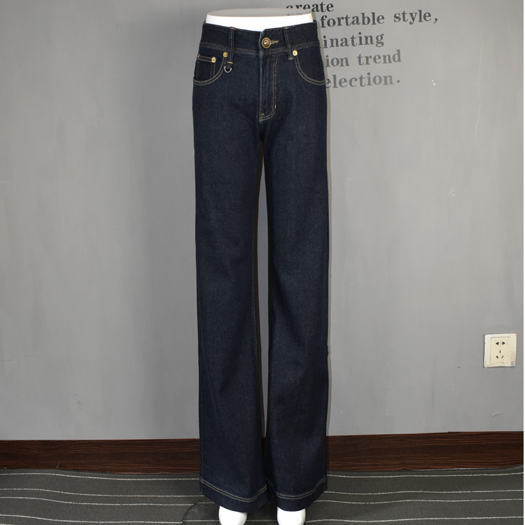 Quần jeans nữ ống rộng ống rộng eo cao mùa xuân và mùa thu mới quần lớn cỡ lớn quần âu nữ 362 thời trang công sở nữ cao cấp