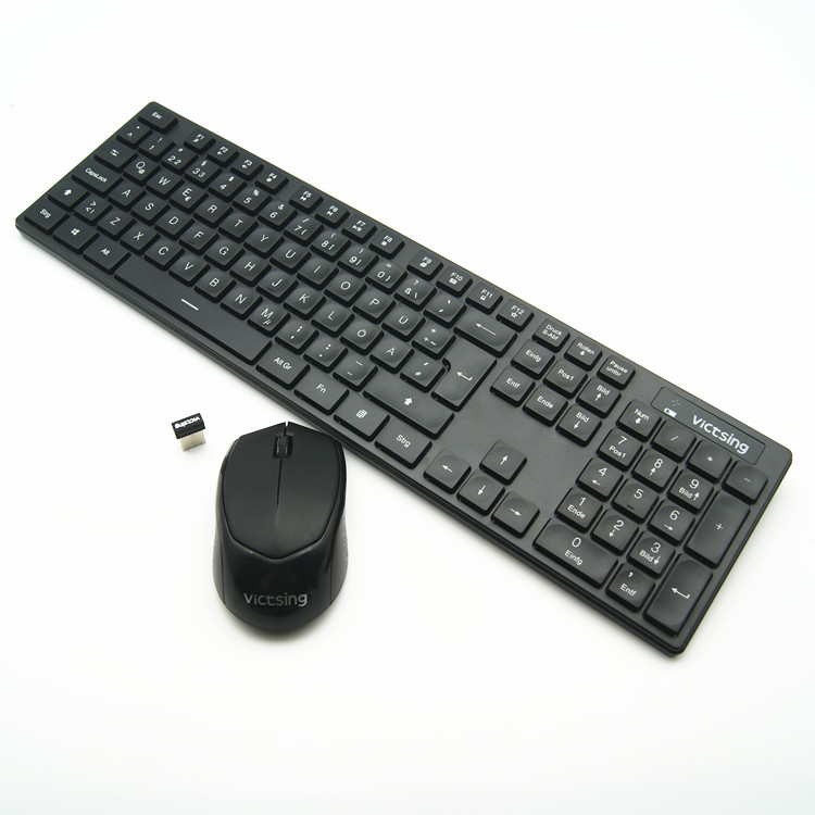 VicTsing Patoson Chocolate Wireless Keyboard mouse suite Notebook desktop computer silence