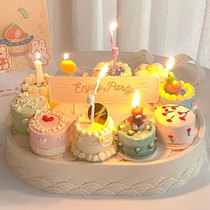 Childrens Festival Nets Red Macaron Auto Spin Dessert Machinery Festival Party Cupcake Creative Transfer Dessert Terrace