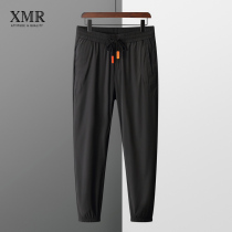 2022 New Casual Pants Mens Spring Autumn Slim straight Pants Fashion Grey Bungles Pants Fall Quick Dry Sports Pants