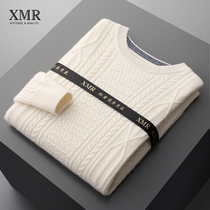 Retro Jacquard Cashmere Sweatshirt Male Winter Thickened Goat Sweater Sweater Sweater New 2022 High-end Mountain Cashmere Knitwear