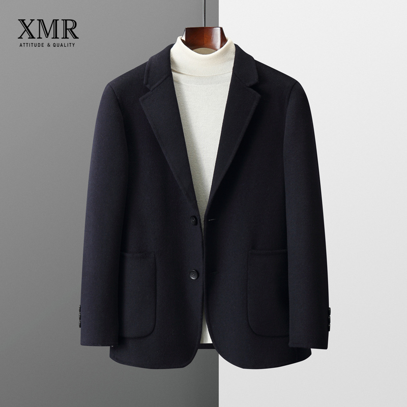 Business casual wool suit male short hair clothes classic fashion and double-sided cashmere suit coat