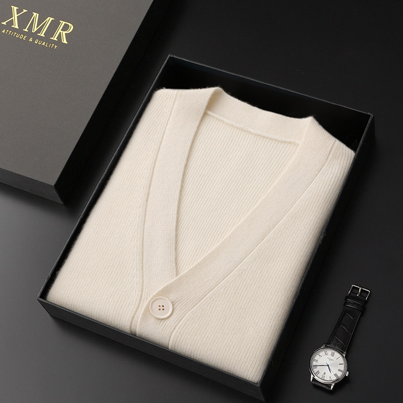 Cashmere sweatshirt male 100 pure cashmere winter thickened white knitwear 2022 spring autumn new sweaters cardio-hoodie jacket