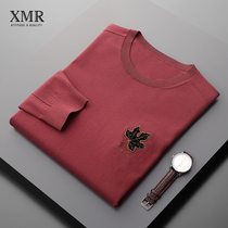 2022 New Years sweatshirt male round neckline headsets Embroidery Casual Autumn Clothes Spring Autumn Winter Pure color Long sleeves T-shirt