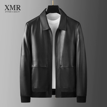 Mens genuine leather leather clothing spring autumn business mens clothing Euros sheep leather Outer cover Short style upturned leather jacket