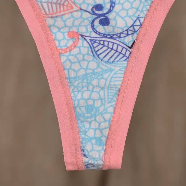 Cotton dễ thương hoa cô gái đồ lót eo thấp cotton thoải mái T quần mỏng Phần không lõm gợi cảm thong quan lot