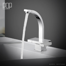 POP bathroom Precious copper push - push faucet of pelvis cold and hot wash basin faucet