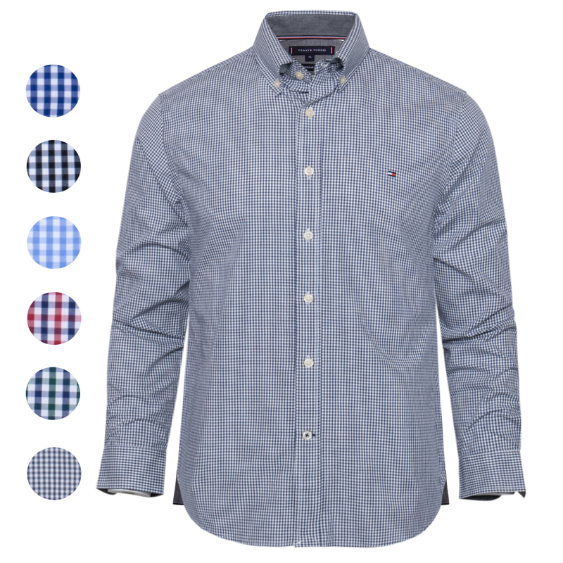 Authentic North American Tommy Men's Pure Cotton Plaid Autumn and Winter Business Casual Long-Sleeve Shirt Authentic North American Tommy Men's Pure Cotton Plaid Autumn and Winter Business Casual Long-Sleeve Shirt