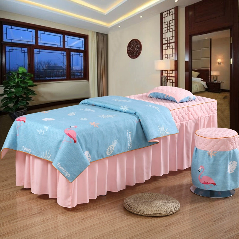 High-end vẻ đẹp đơn giản rắn màu bông denim giường massage bedspread Body bìa có thể được tùy chỉnh vận chuyển Continental - Trang bị tấm