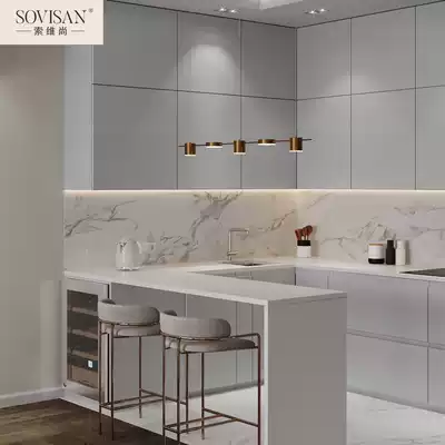 Sovishang modern whole whole cabinet custom open kitchen minimalist? Car decoration household quartz countertop customized