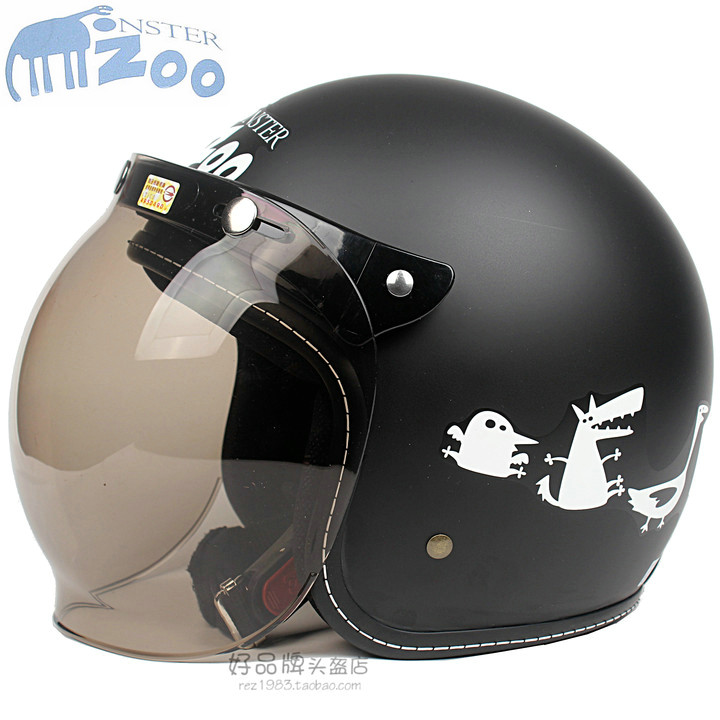 Taiwan EVO Zoo Asian black Harley motor car retro hard hat men and women warm hard hat winter