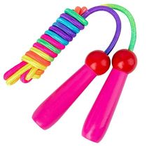 2 4m Wooden Colorful Skipping Rope Practice Speed ​​Jump Wood