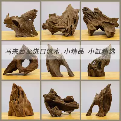 進口馬來西亞小精品流木小魚缸造景沉木免煮草缸佈景烏龜曬背躲避