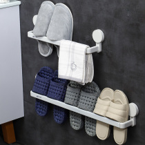 Bathroom trailer rack storage rack sticky wall drain toilet toilet non-perforated shoe rack hanging artifact