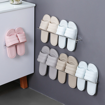 Bathroom mop rack toilet non-hole storage artifact wall-mounted foldable toilet drain shelf