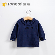 Child Tai girl long sleeve t shirt spring and autumn new spring dress girl blouse jersey jacket June - 2 years old lace baby clothes