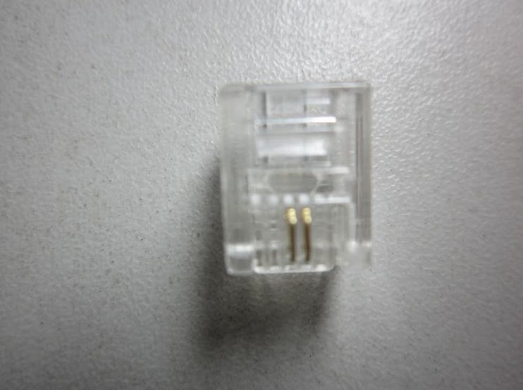 Telephone crystal head RJ11 two - core 6P2C telephone crystal head DIR production head phone crystal head