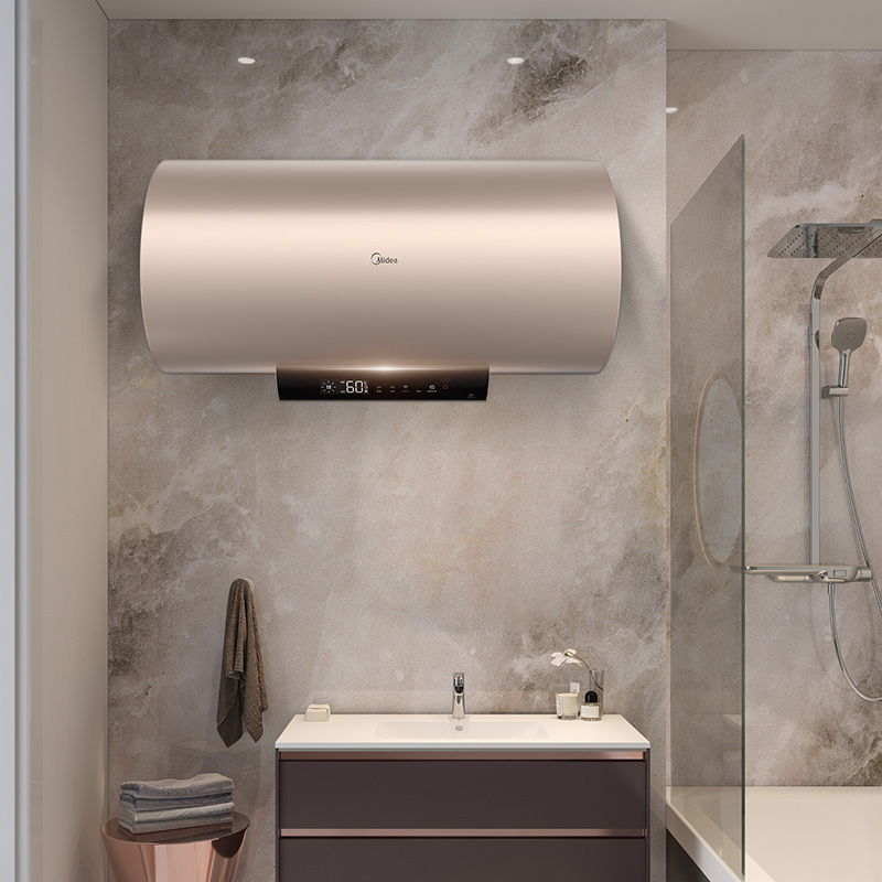 美的热水器电家用卫生间洗澡60/80升速热自动出水断电智能V3S-G