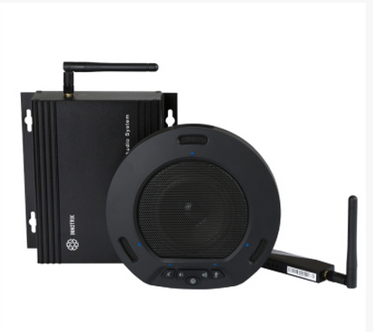 Audio network AUCTOPUS audio and video conference system omnidirectional microphone I-30W wireless computer