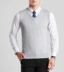 Mùa thu đông mới áo len nam trung niên đan áo len nam cổ chữ V dày áo len ấm áp vest cha vest Dệt kim Vest
