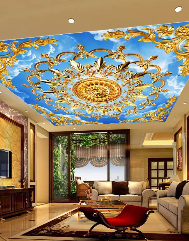 New suspended ceiling soft film ceiling HD UV film white light-transmitting film Chinese-style suspended ceiling material light-transmitting film light film