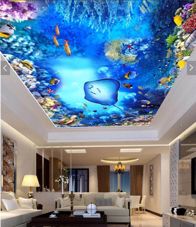 Sky Green Leaf Flexible soft film smallpox Home Suspended Ceiling Hallway Aisle KTV Hotel Suspended Ceiling Customize