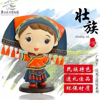 Desktop doll doll Abroad gift doll Ethnic doll product decoration Foreign doll Cultural and creative Zhuang ethnic