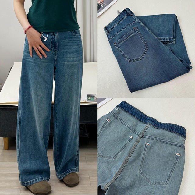 High waisted slimming straight jeans for petites