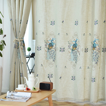 Foreign trade export tail single curtain Linen curtain Nordic style shading special price Balcony living room custom cotton and linen curtain