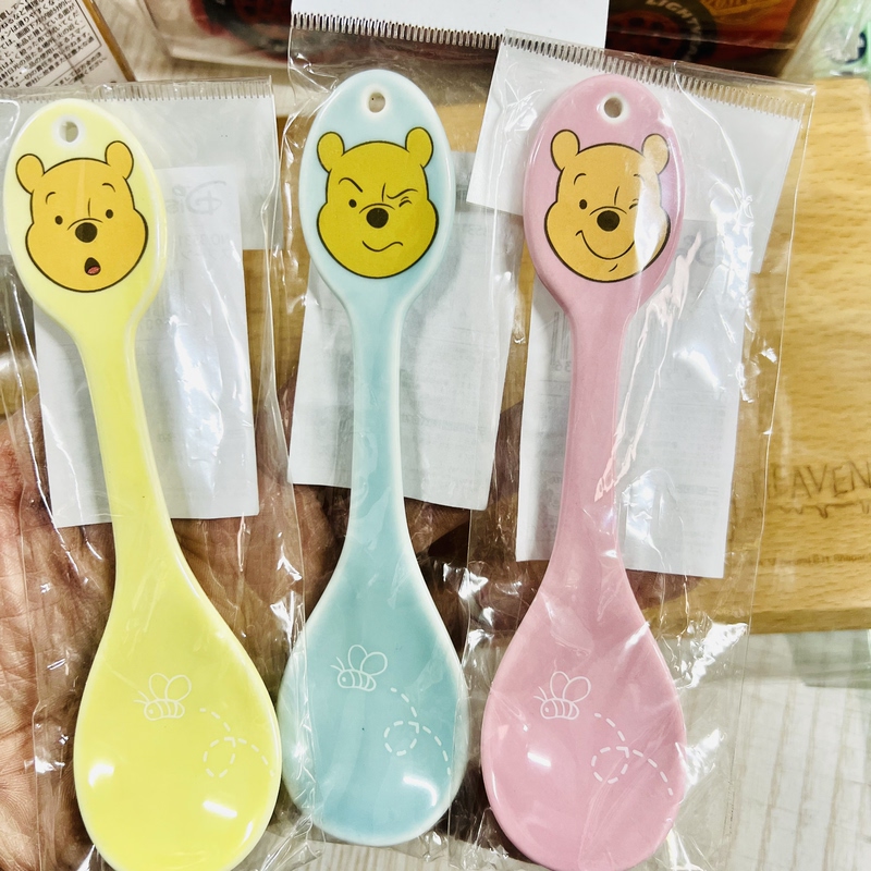 Domestic In-Stock Japanese-Made San-X Ceramic Winnie the Pooh Cute Cartoon Ceramic Tableware Spoon