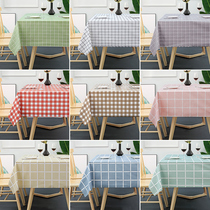 Tablecloth waterproof and oil-proof disposable pvc Nordic transparent table mat coffee table mat fabric simple book table mat ins students students