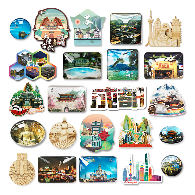 Hangzhou Guilin Qinghai Tibet Linzhi fridge with magnet tourism souvenirs Shanghai Nanjing Sanya Chengdu Custom