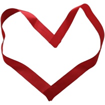 Large red strip of satin ribbon hair with handmade wedding car Outer view mirror floating with air conditioning air outlet polyester cloth tape