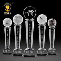 K9 trophy basketball sports event Football golf Net row ping pong feather games crystal trophy customization