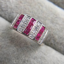 18K gold diamond ruby ring CP130004 colorful baby treasure