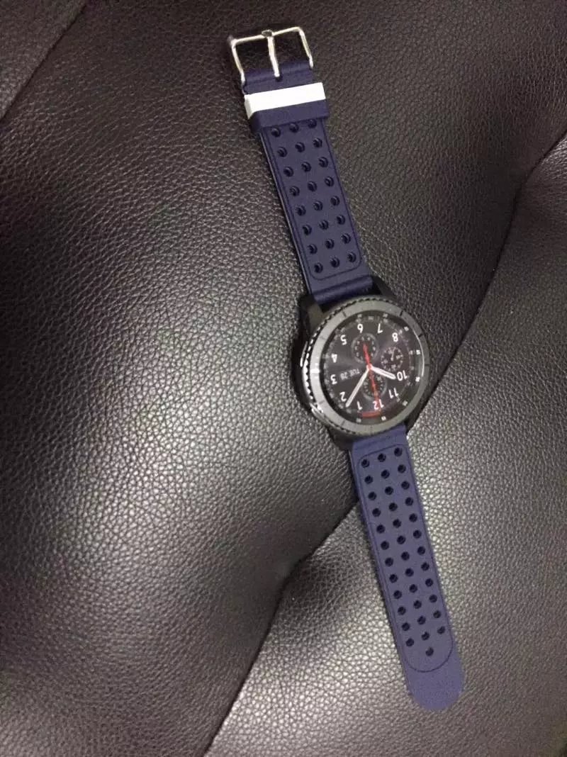 72H出貨 佳明 Vivoactive 4 手錶帶 雙色矽膠 替換錶帶軟 22mm 智能手錶帶 撞色硅膠 透氣防水 運動型手錶帶