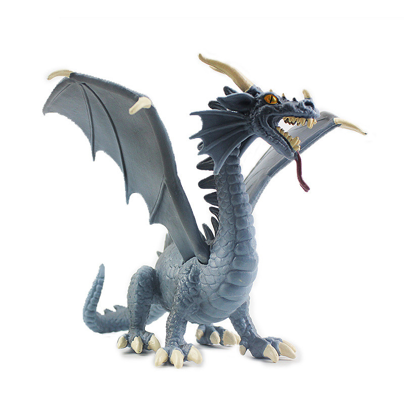 Emulation Dinosaur Solid PVC Plastic Blue Dragon Animal Model Toys Western Flying Dragon Hell Dragon