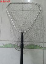 Shenyan follower high-end black pole copy net telescopic positioning 3 meters 3 5 meters 4 meters triangle big copy net big fish net bag