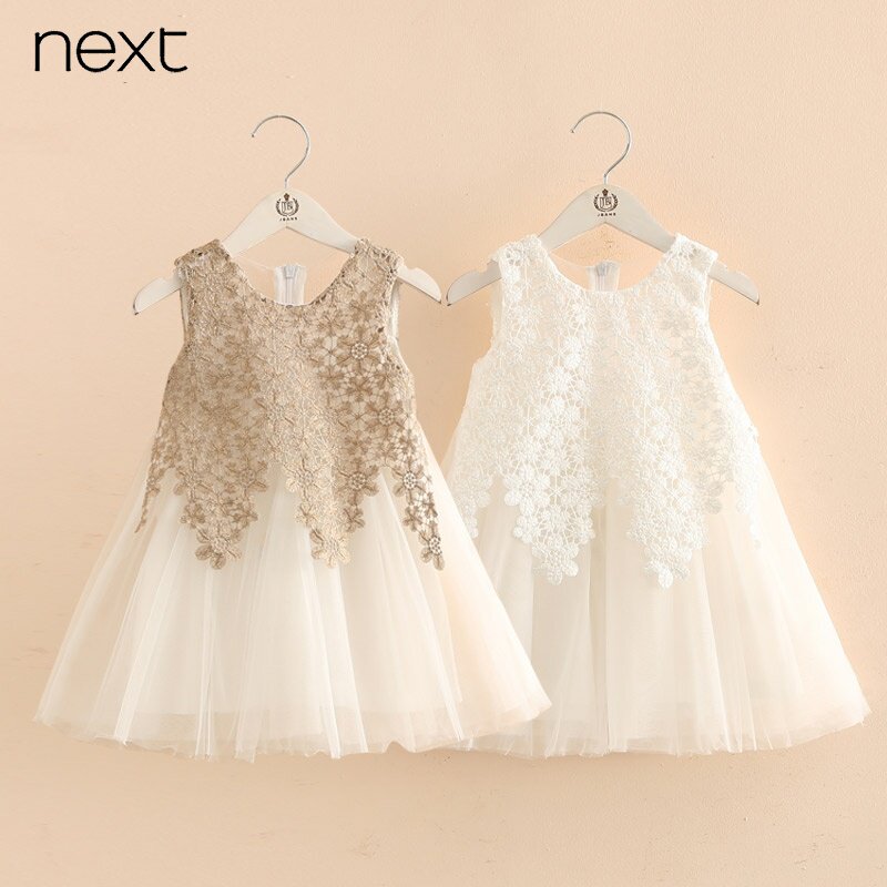 NEXT baby vest gauze skirt 2022 spring and summer clothing new girls children's clothing stitching dress long skirt Western style trend