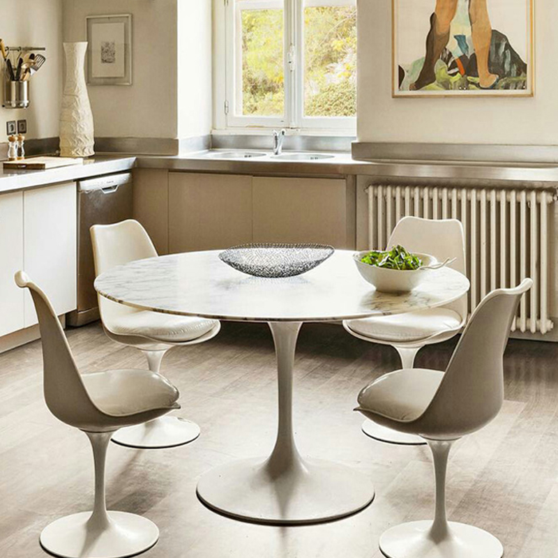 Dining Table Marble Classic Designer Furniture Fiberglass Table Table Tulip Table Negotiation Dining Table - Taobao