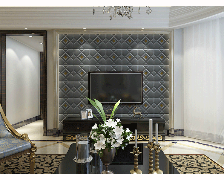 2019 mới XPE dán tường bọt ba chiều TV nền tường tự dính nền giường mềm gói KTV trang trí cửa hàng - TV tivi tcl 32 inch