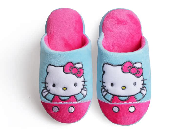 Pantoufles enfants en suède HELLO KITTY pour hiver - semelle tendon - Ref 1036120 Image 39