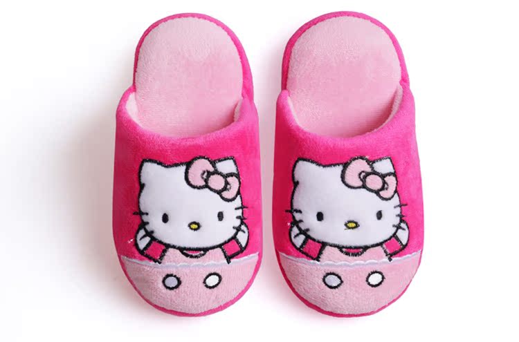 Pantoufles enfants en suède HELLO KITTY pour hiver - semelle tendon - Ref 1036120 Image 27