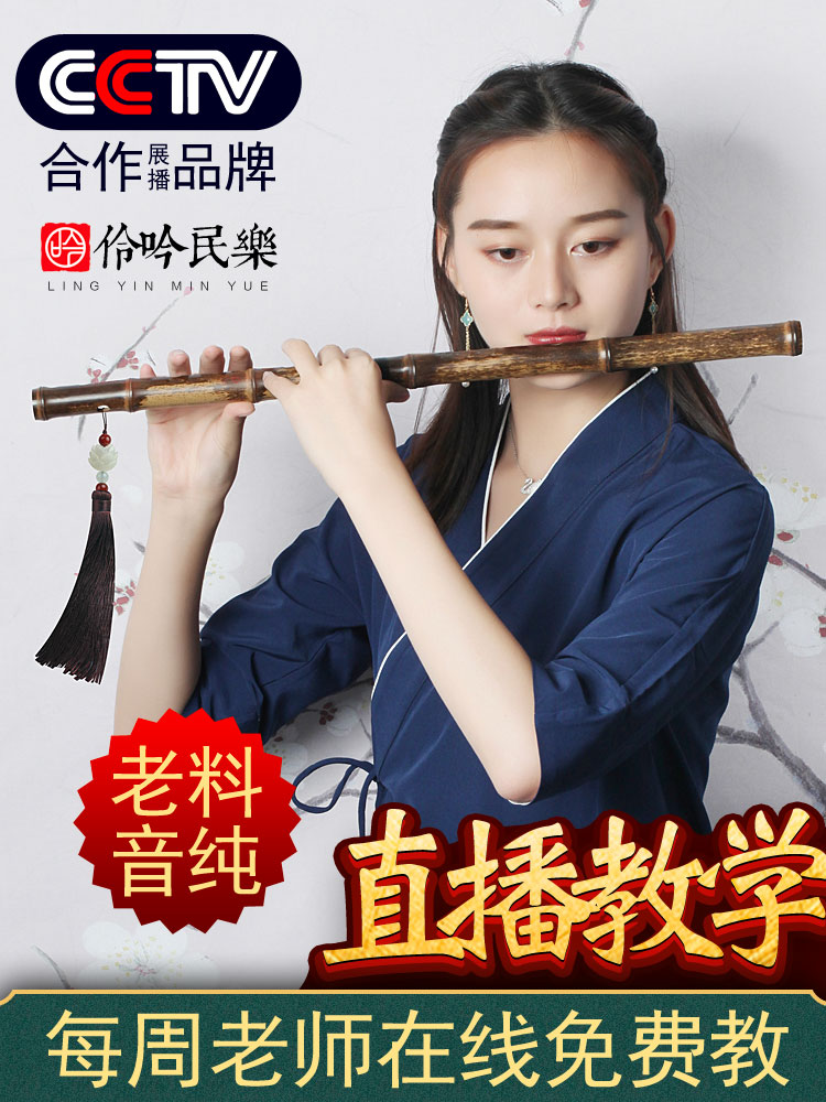 Professional playing Zizhu flute musical instrument C high-grade refined element D Zero-based beginner E Children's ancient style horizontal flute F tune