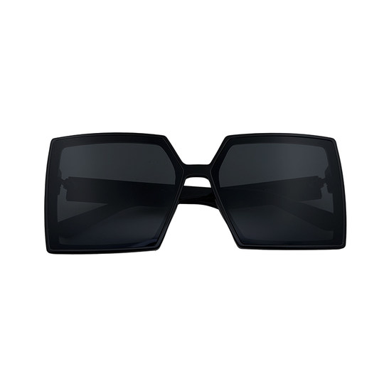 European and American fashion oversized frame sunglasses for women, elegant street photography, polarized anti-UV sunglasses for women with trendy big faces and slimming