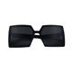 European and American fashion oversized frame sunglasses for women, elegant street photography, polarized anti-UV sunglasses for women with trendy big faces and slimming